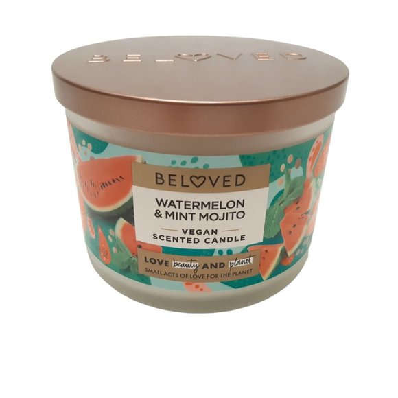 Beloved Other - Beloved Watermelon & Mint Mojito Vegan Scented Candle Double Wick 11.5 OZ New